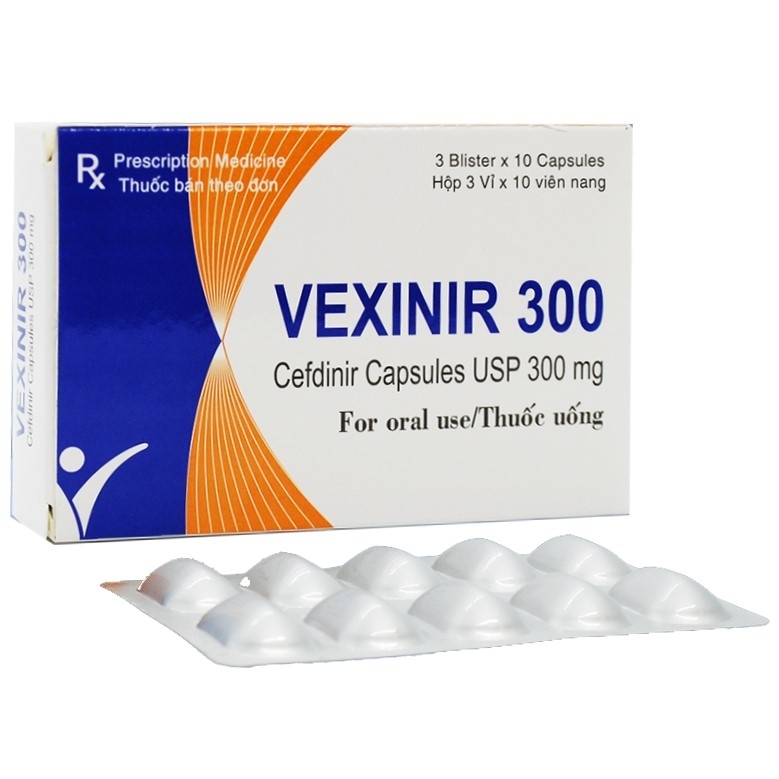 Hình ảnh Thuốc Vexinir 300 Akums điều trị nhiễm khuẩn do vi khuẩn (3 vỉ x 10 viên)