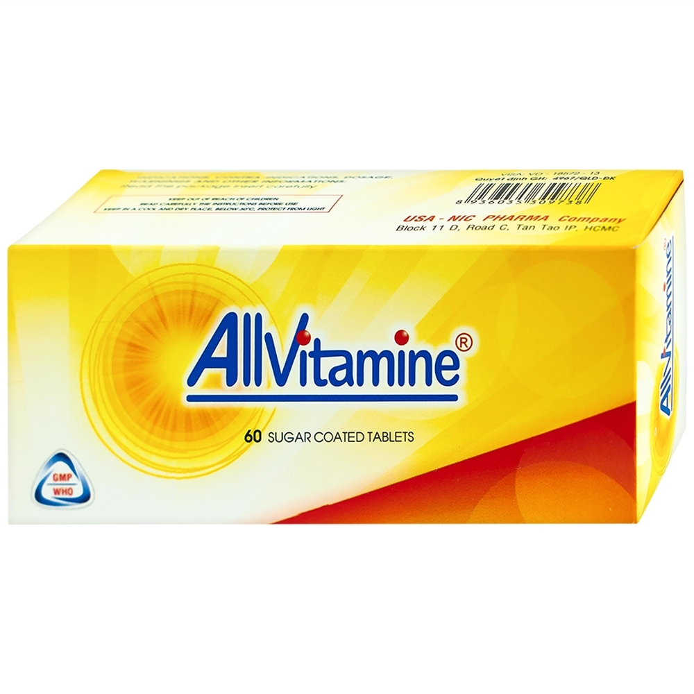 Hình ảnh Thuốc Allvitamine bổ sung Vitamin (6 vỉ x 10 viên)