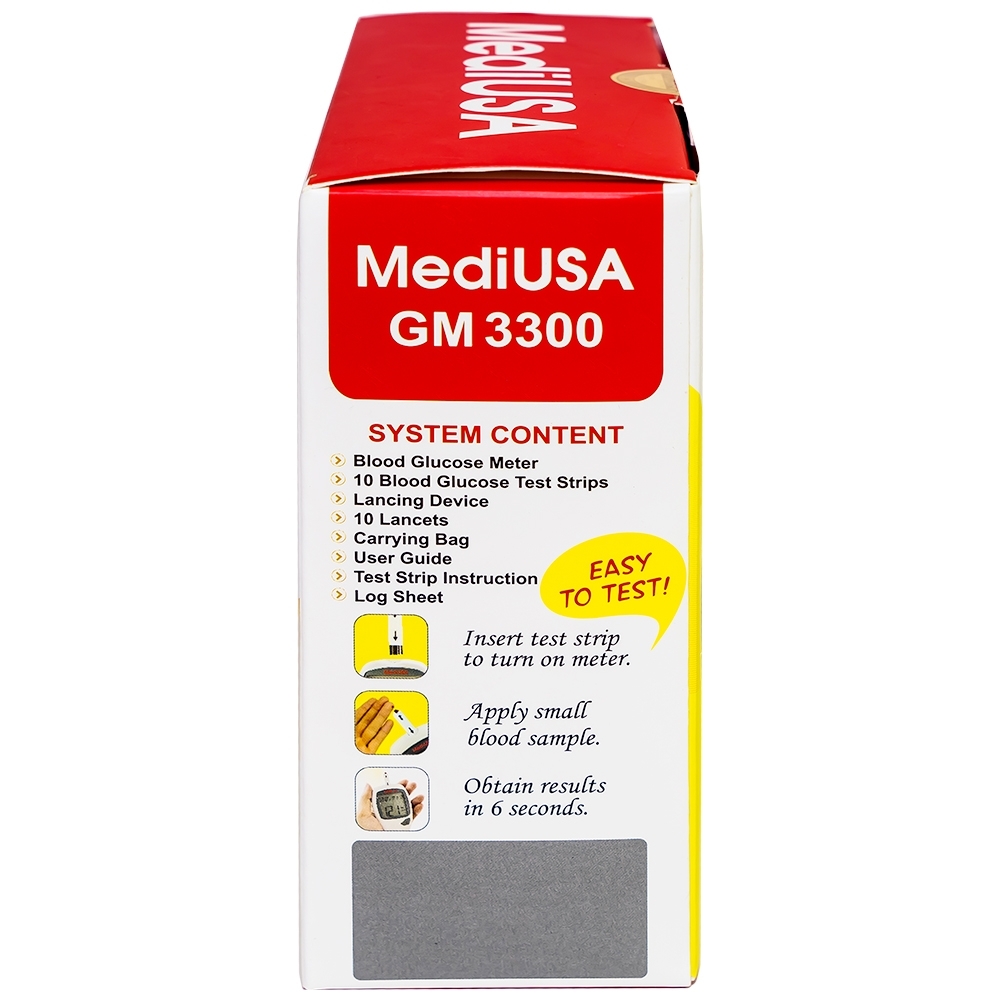 Hình ảnh Máy đo đường huyết tự động MediUSA GM3300 thiết kế gọn nhẹ, thao tác sử dụng đơn giản