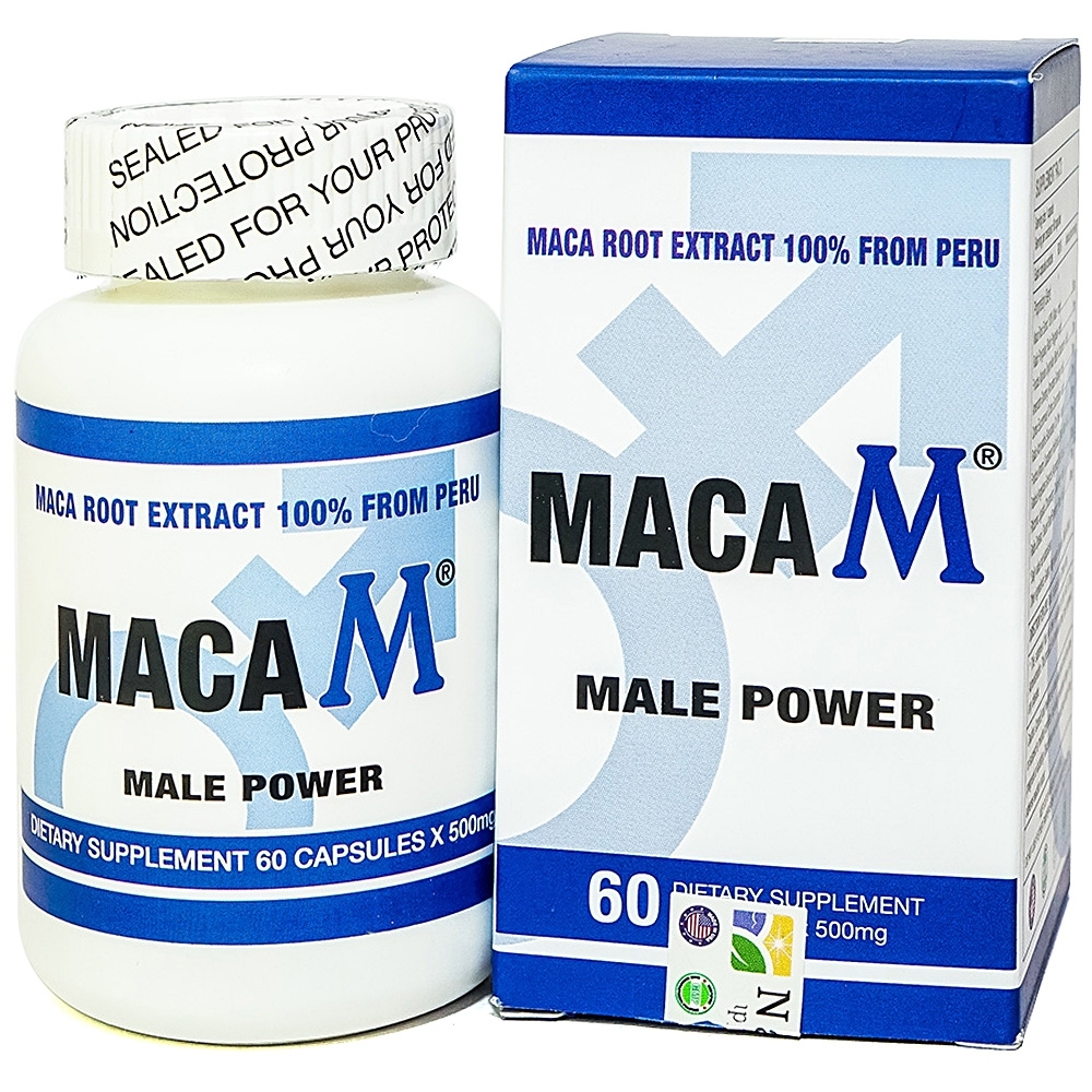 Hình ảnh Viên uống Maca M Male Power hỗ trợ bổ thận, tráng dương (60 viên)