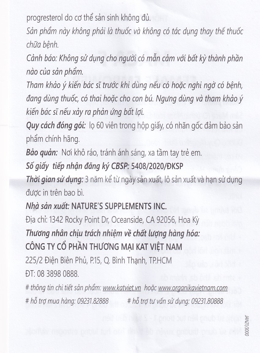 Hình ảnh Viên uống MacaF Female hỗ trợ tăng cường nội tiết tố nữ, tăng khả năng sinh lý (60 viên)