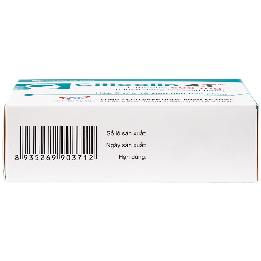 Hình ảnh Thuốc Citicolin A.T điều trị cho bệnh nhân bị chấn thương sọ não nặng (3 vỉ x 10 viên)