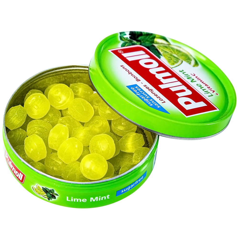 Hình ảnh Kẹo ngậm không đường Pulmoll Lime Mint vị chanh bạc hà hỗ trợ bổ sung vitamin C cho cơ thể (45g)