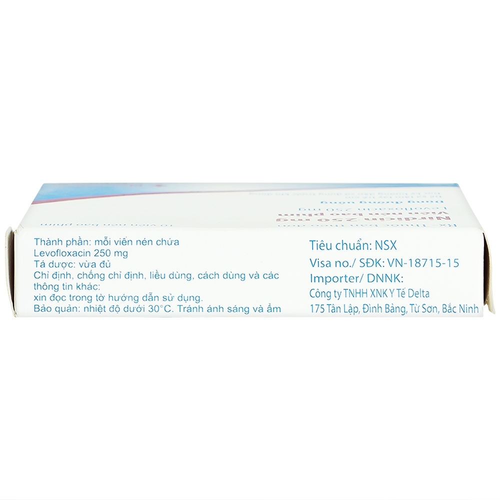 Hình ảnh Thuốc Nirdicin 250mg Pharmathen điều trị viêm phổi, viêm thận - bể thận, viêm tuyến tiền liệt (10 viên)