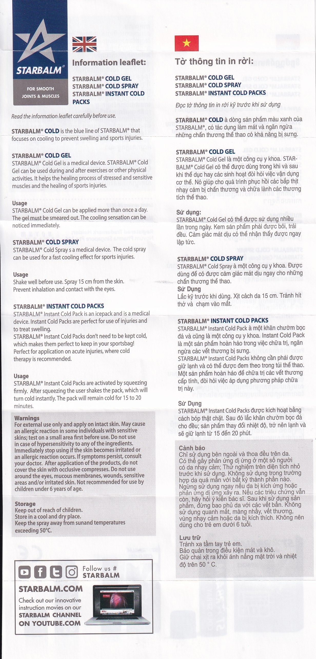 Hình ảnh Gel làm lạnh Starbalm Cold Gel điều trị chấn thương căng cơ, bầm tím và bong gân (100ml)