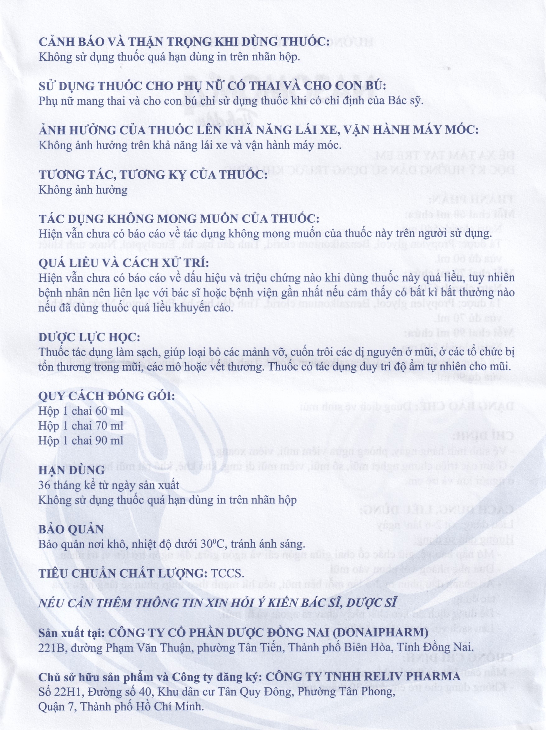 Hình ảnh Tinh dầu Nasomom 4 Reliv hỗ trợ điều trị nghẹt mũi, sổ mũi, khò khè, cảm cúm (70ml)