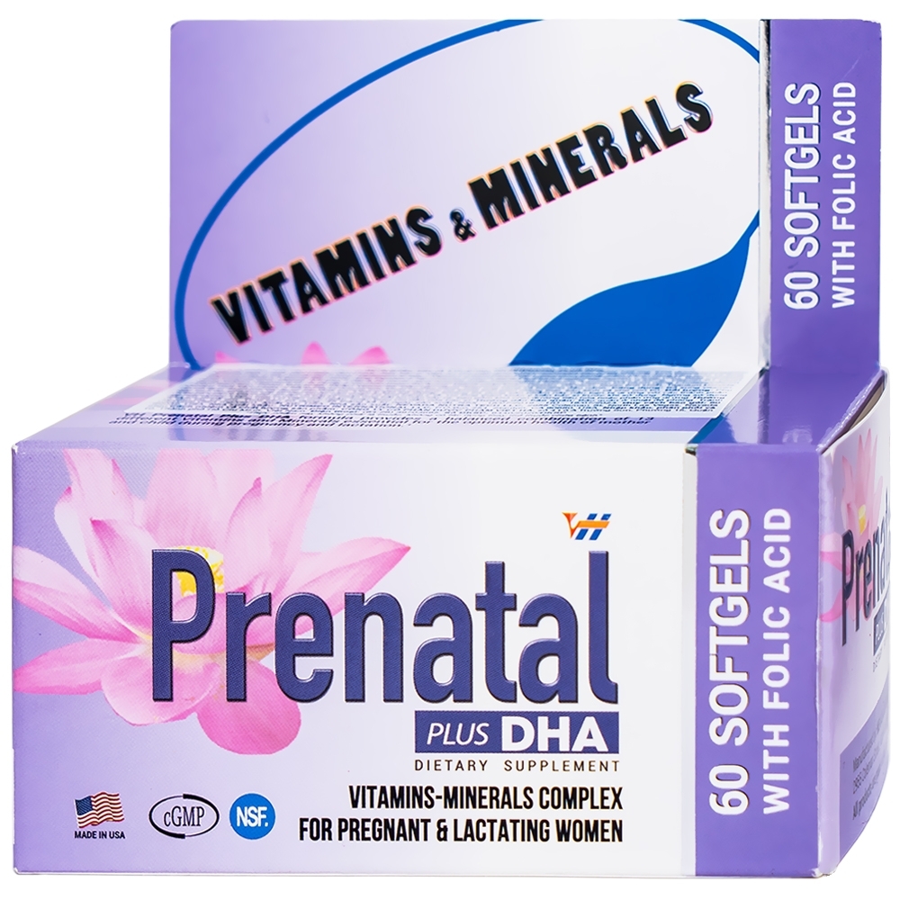 Hình ảnh Viên uống Prenatal Plus DHA Nutrimed bổ sung Vitamin, khoáng chất và Omega 3 (60 viên)