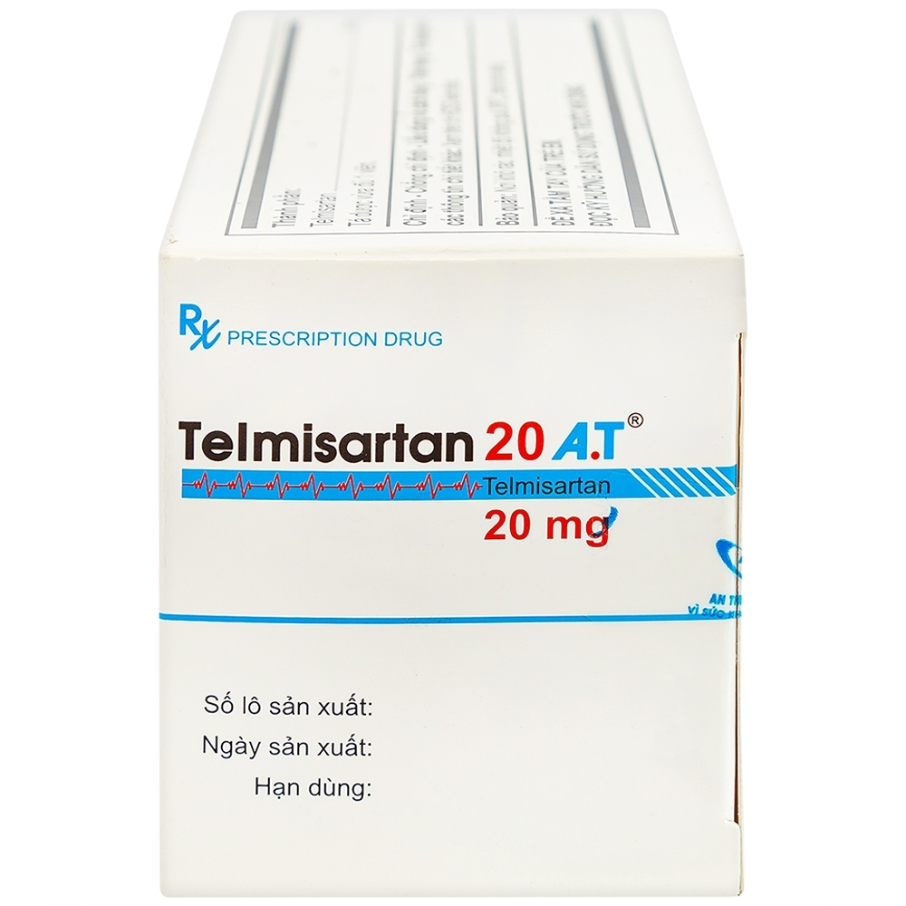 Hình ảnh Thuốc Telmisartan 20 A.T điều trị tăng huyết áp (10 vỉ x 10 viên)