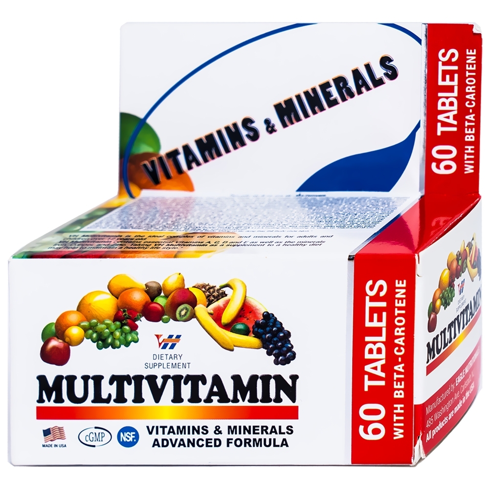 Hình ảnh Viên uống Multivitamin Nutrimed bổ sung Vitamin và khoáng chất hỗ trợ tăng cường sức khỏe (60 viên)