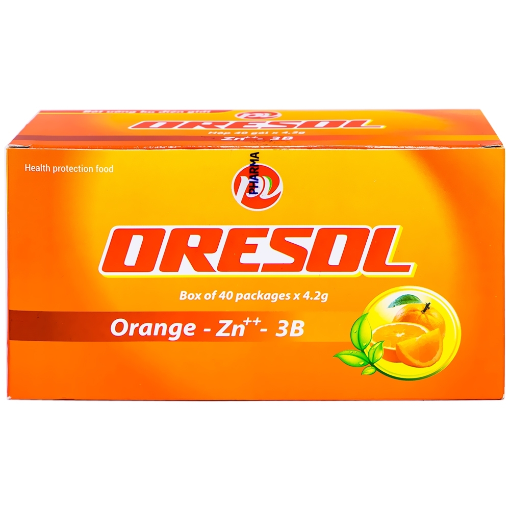 Hình ảnh Bột pha Oresol Cam Phúc Vinh giúp bù nước và bổ sung chât điện giải (40 gói x 4.2g)
