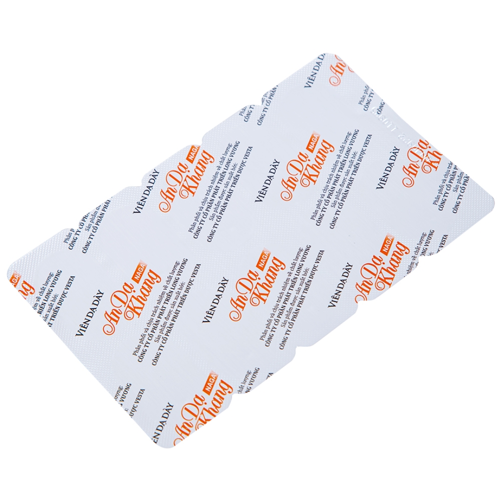 Hình ảnh Viên dạ dày An Dạ Khang Naga Vesta giúp bảo vệ niêm mạc dạ dày, tá tràng (3 vỉ x 10 viên)