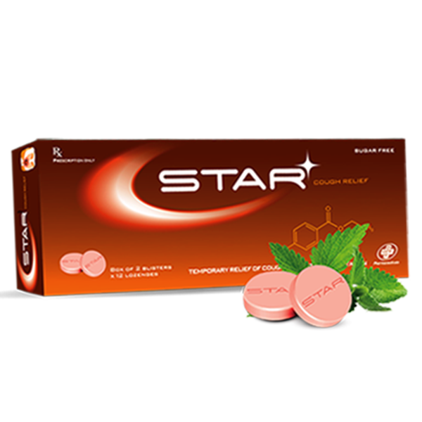 Hình ảnh Viên ngậm Star Cough Relief OPV giảm tạm thời triệu chứng ho (2 vỉ x 12 viên)