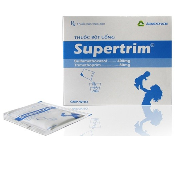 Hình ảnh Thuốc bột uống Supertrim 1.6g Agimexpharm điều trị nhiễm khuẩn do các vi khuẩn nhạy cảm (30 gói)
