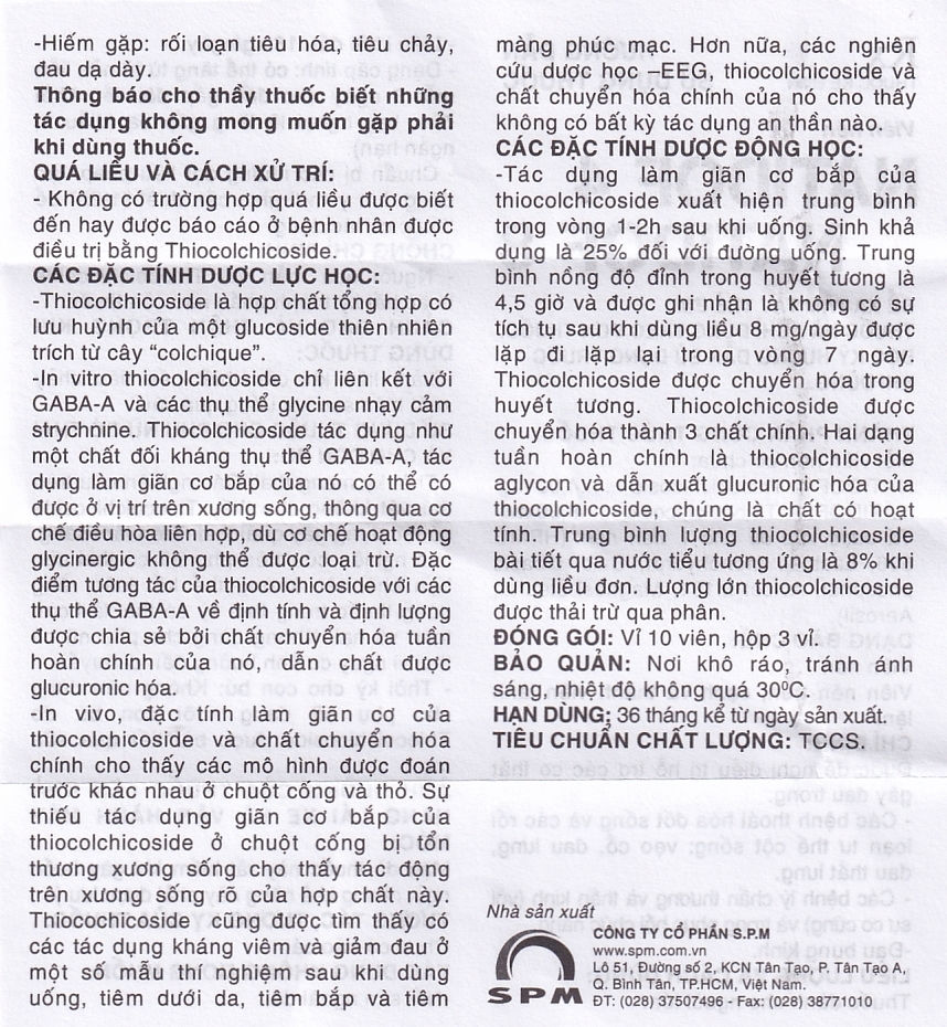 Hình ảnh Viên nén Natidof 8 SPM điều trị thoái hóa đốt sống, vẹo cổ, đau lưng (3 vỉ x 10 viên)