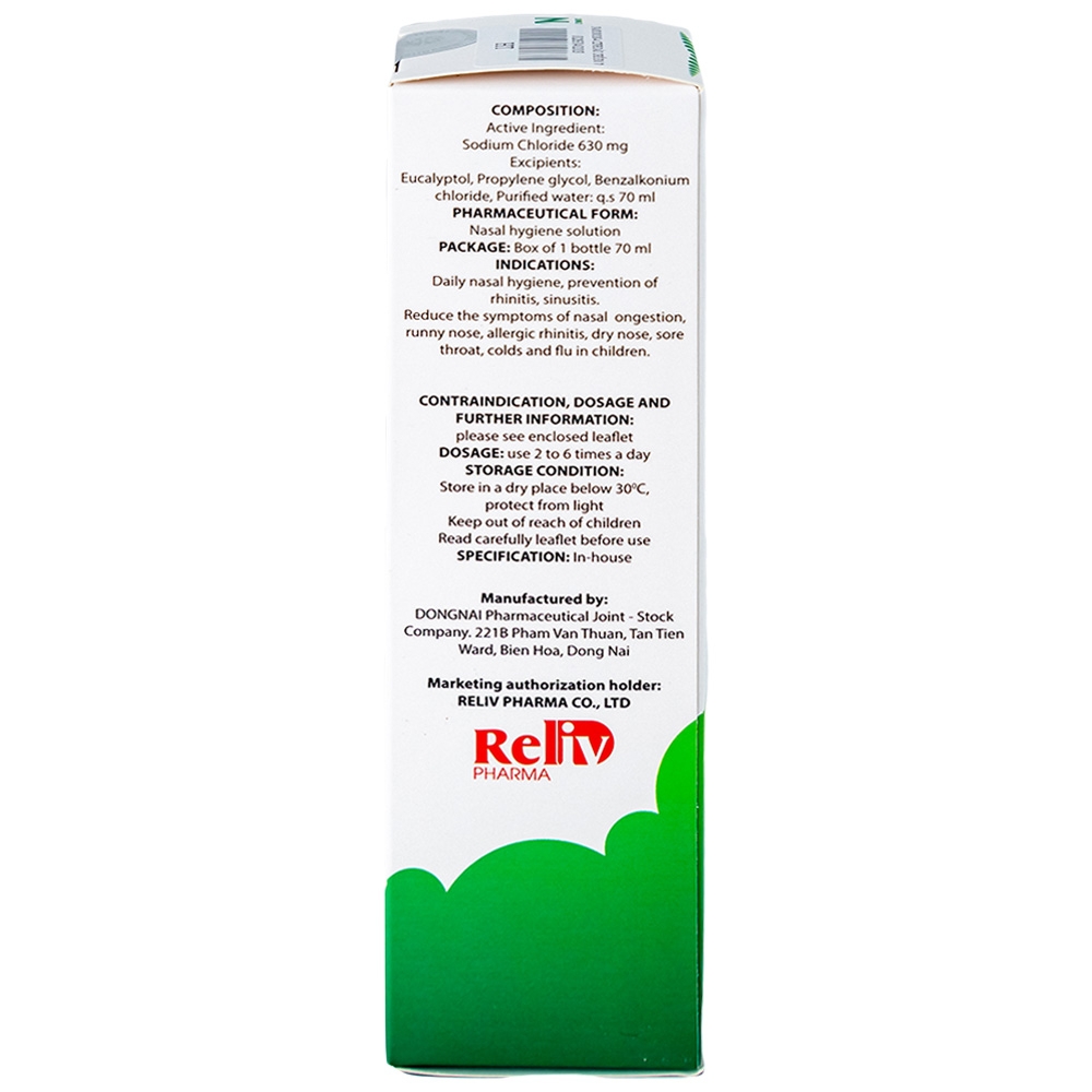 Hình ảnh Tinh dầu trẻ em Nasomom-4 Reliv giảm triệu chứng nghẹt mũi, sổ mũi, khò khè, cảm cúm (70ml)