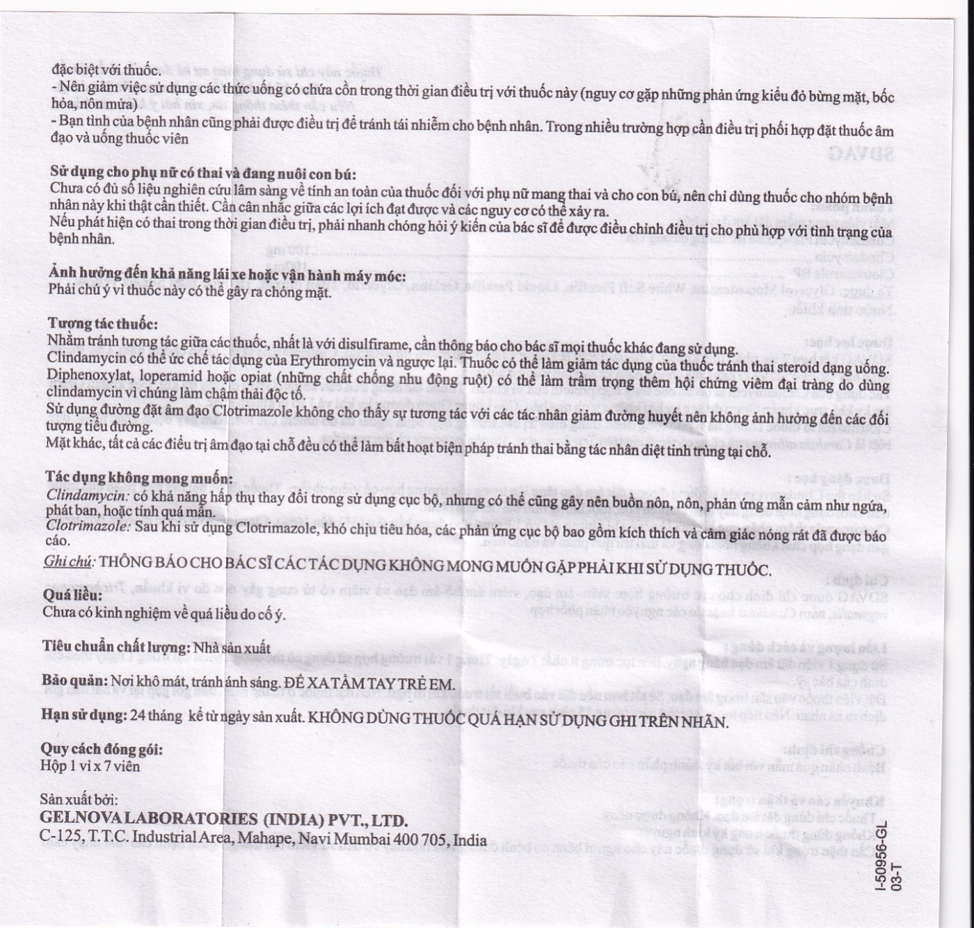 Hình ảnh Viên đặt âm đạo Sdvag Gelnova điều trị viêm âm đạo, viêm cổ tử cung (1 vỉ x 7 viên)
