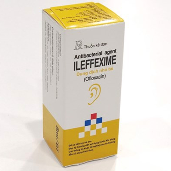 Hình ảnh Thuốc nhỏ tai Ileffexime Otic Solution 5ml Ilongpharm điều trị viêm tai ngoài