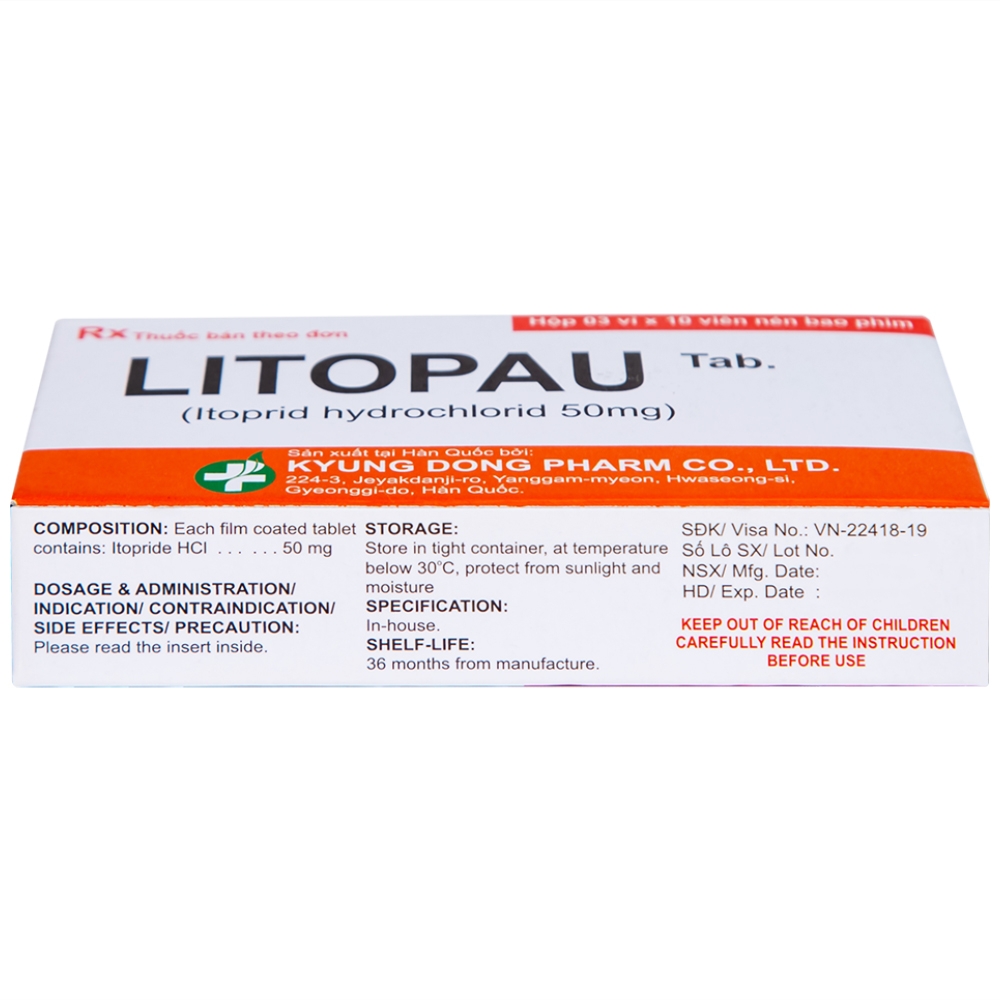 Hình ảnh Thuốc Litopau Tab điều trị các triệu chứng viêm dạ dày mãn tính (3 vỉ x 10 viên)