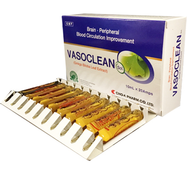Hình ảnh Thuốc Vasoclean Sol 20mg Cho-A điều trị sa sút trí tuệ ở người lớn (20 ống x 10ml)