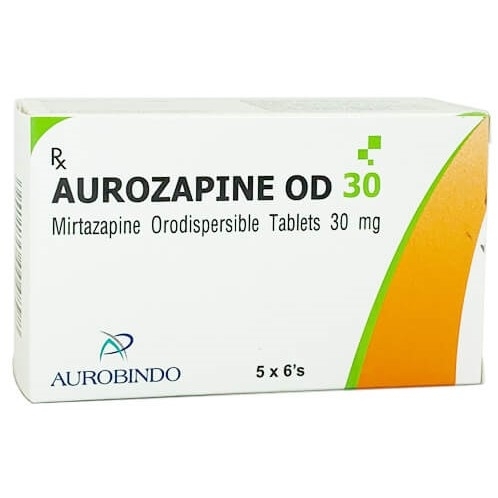 Hình ảnh Thuốc Aurozapine OD 30 Aurobindo điều trị trầm cảm (5 vỉ x 6 viên)