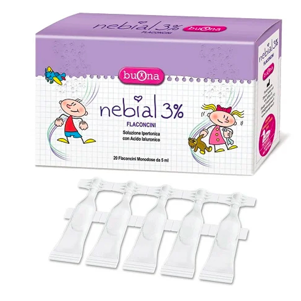 Hình ảnh Dung dịch muối ưu trương nhỏ mũi Buona Nebial 3% giảm khô mũi, chống sung huyết mũi (20 ống)
