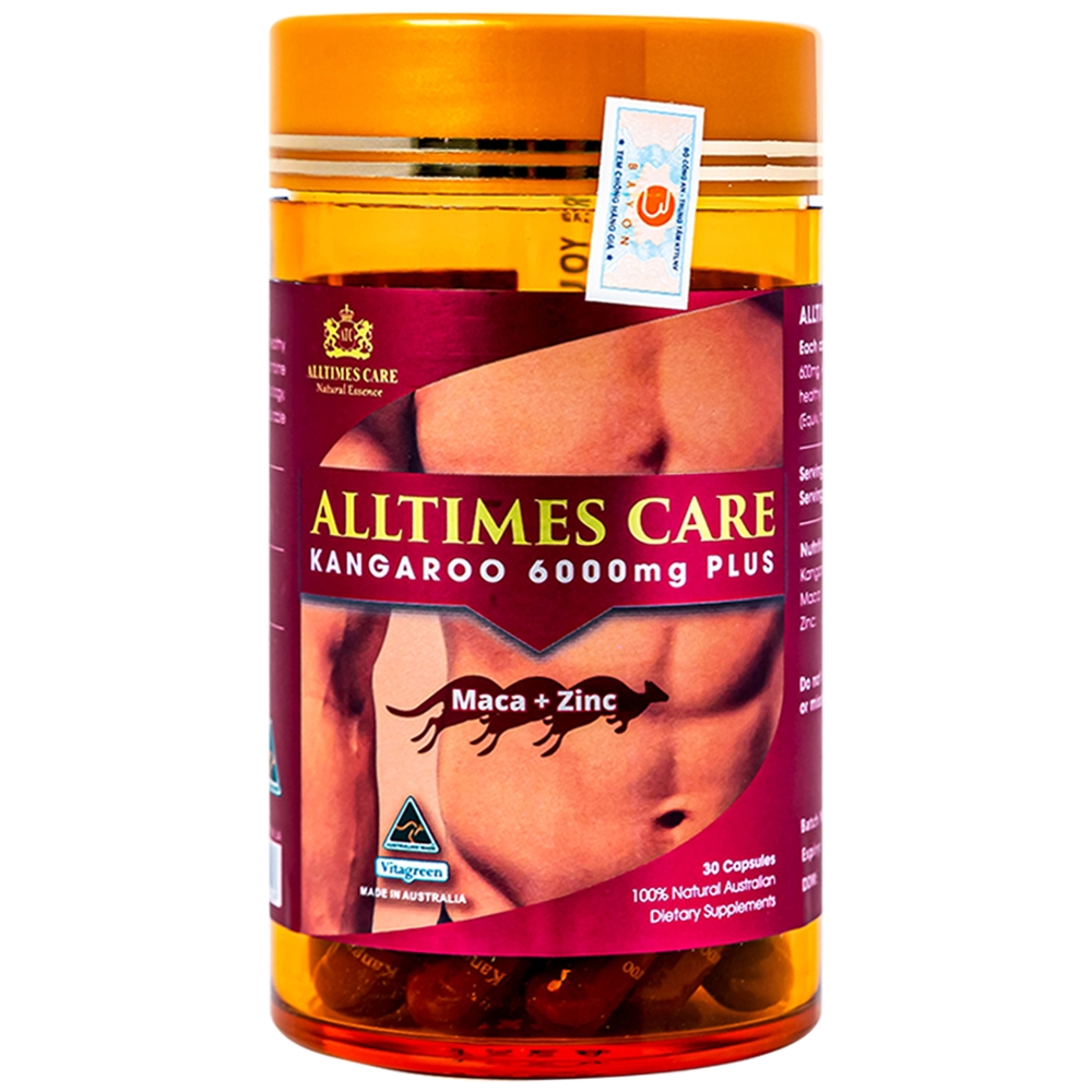 Hình ảnh Viên uống Alltimes Care Kangaroo 6000Mg Plus tăng cường sinh lực nam giới (30 viên)