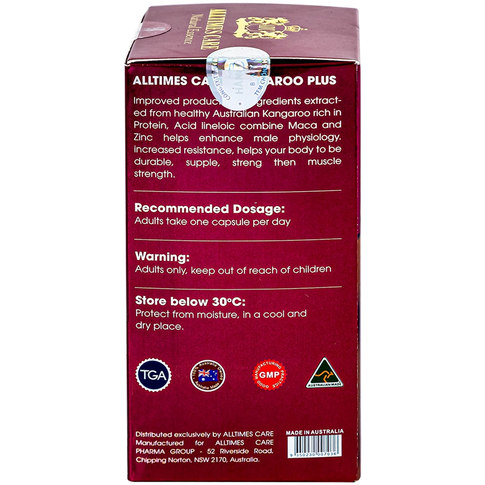 Hình ảnh Viên uống Alltimes Care Kangaroo 6000Mg Plus tăng cường sinh lực nam giới (30 viên)