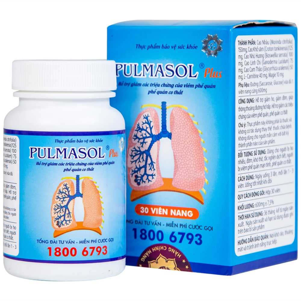Hình ảnh Viên uống Pulmasol Plus Fuma hỗ trợ giảm ho, giảm đờm (30 viên)