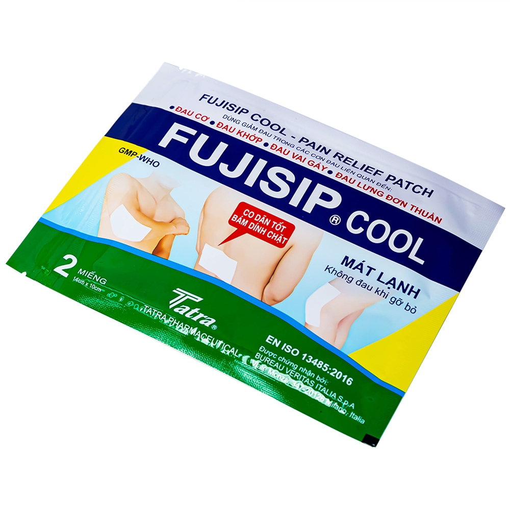 Hình ảnh Cao dán Fujisip Cool Thiên Ân giảm đau cơ, đau khớp, đau vai gáy, đau lưng (10 túi)