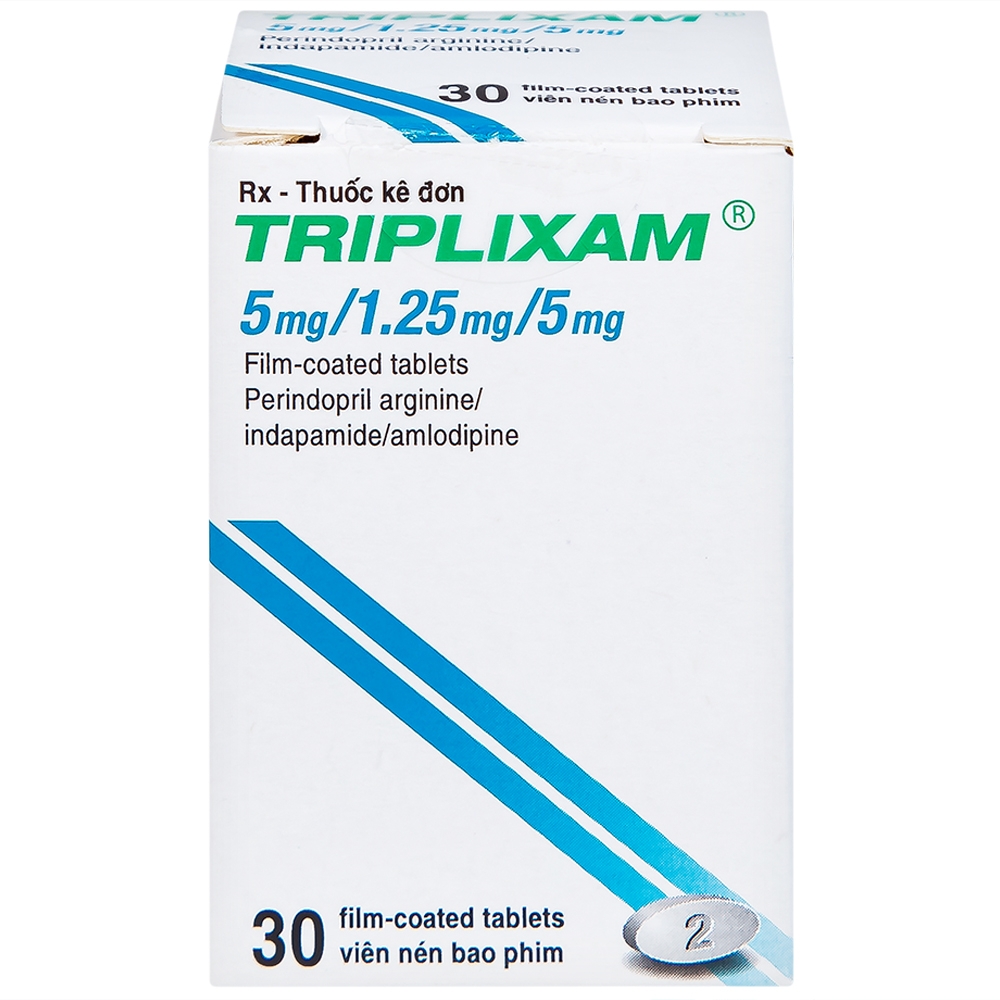 Hình ảnh Thuốc Triplixam 5mg/1.25mg/5mg Servier điều trị tăng huyết áp (30 viên)