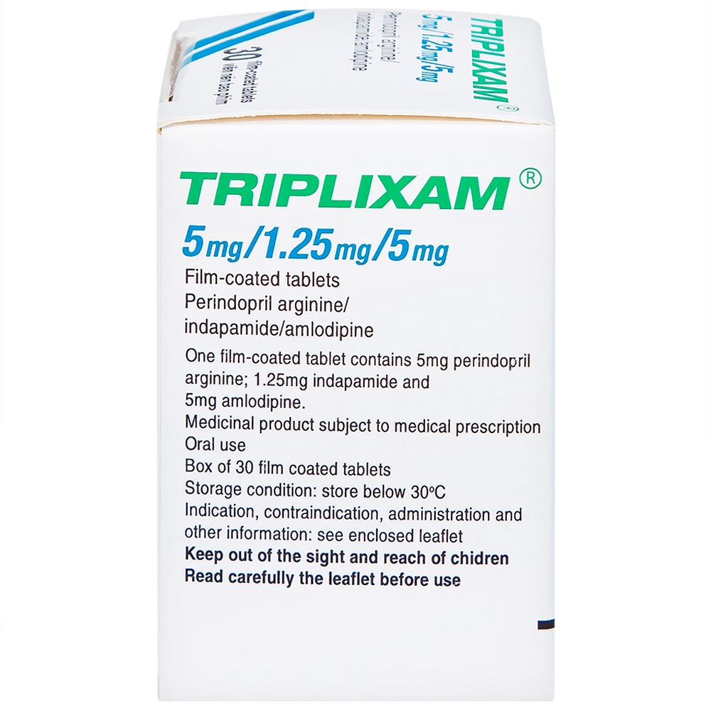 Hình ảnh Thuốc Triplixam 5mg/1.25mg/5mg Servier điều trị tăng huyết áp (30 viên)