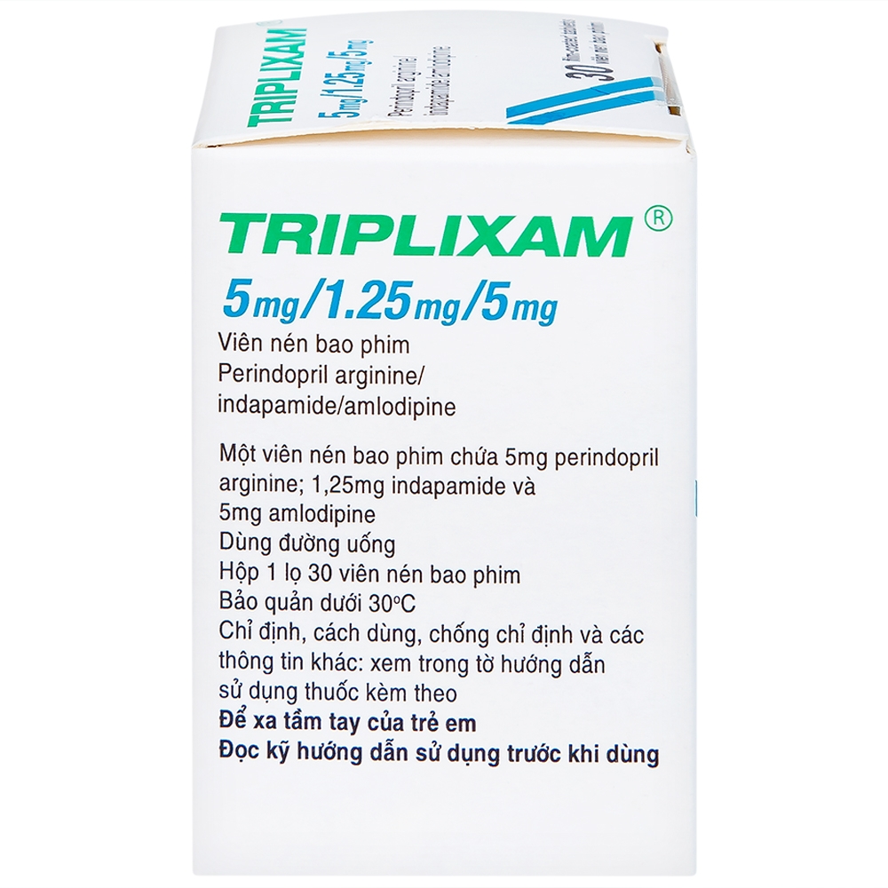 Hình ảnh Thuốc Triplixam 5mg/1.25mg/5mg Servier điều trị tăng huyết áp (30 viên)