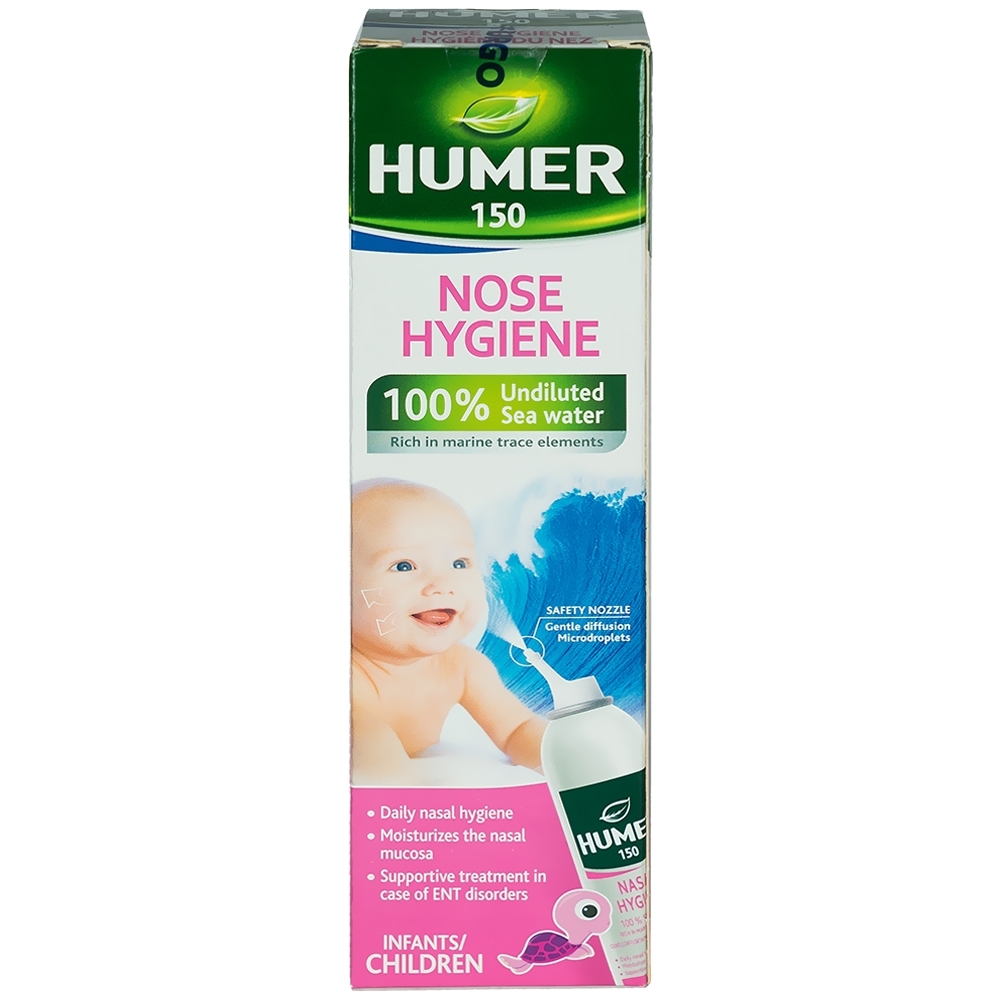 Hình ảnh Dung dịch xịt mũi Humer 150 Nasal Hygiene vệ sinh khoang mũi hàng ngày (150ml)