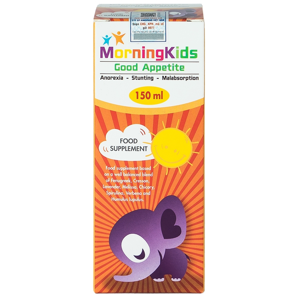 Hình ảnh Dung dịch MorningKids Good Appetite tăng cường tiêu hóa, giúp ăn ngon miệng (150ml)