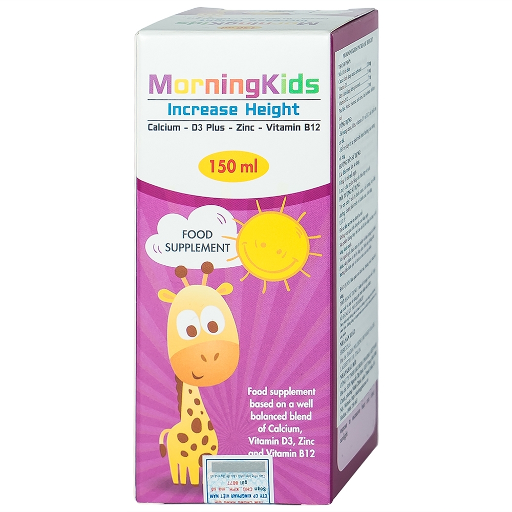 Hình ảnh Dung dịch MorningKids Increase Height bổ sung vitamin, tăng chiều cao cho trẻ (150ml)