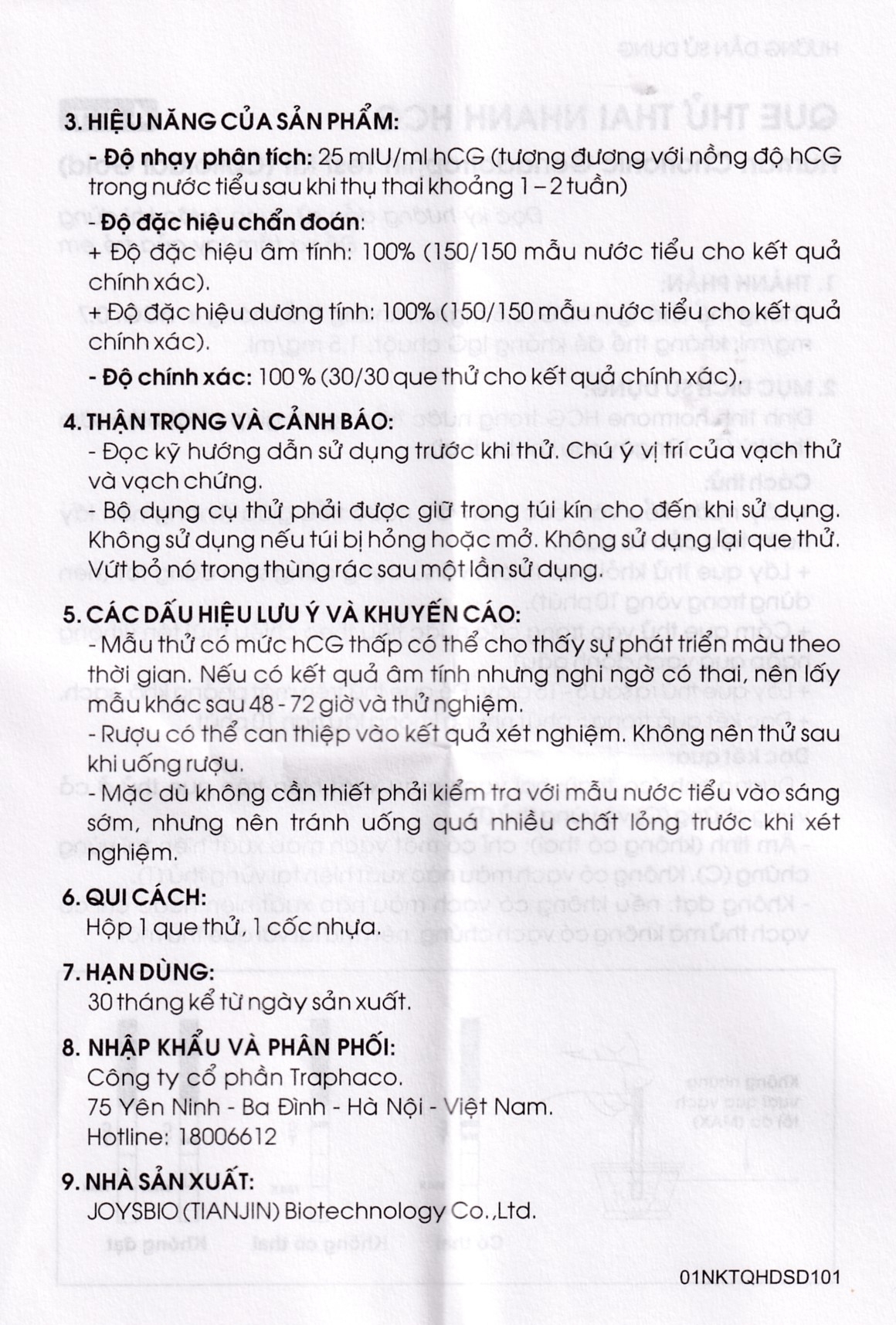 Hình ảnh Que thử thai nhanh HCG Allisa Pregnancy Test Kit Traphaco phát hiện 7 - 10 ngày sau khi thụ thai