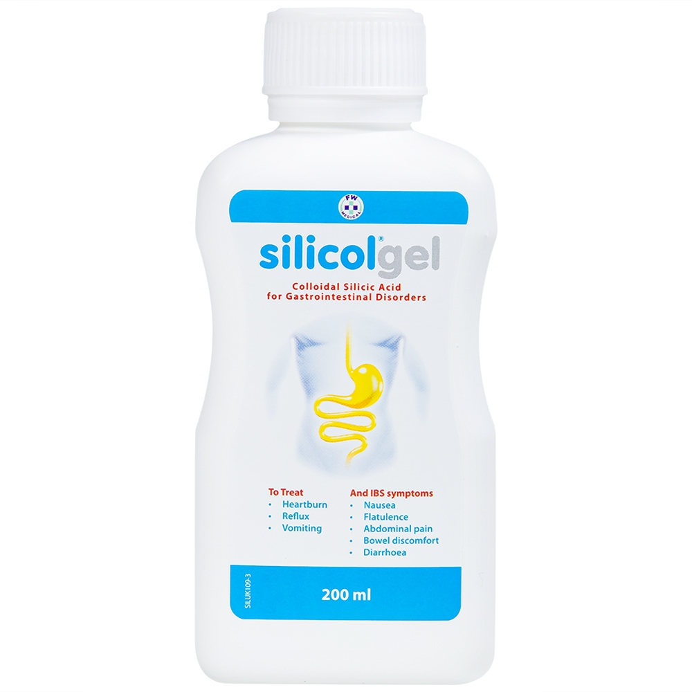 Hình ảnh Gel dùng để uống Silicolgel Colloidal Silicic Acid 200ml dùng cho các rối loạn tiêu hóa, ợ nóng, trào ngược