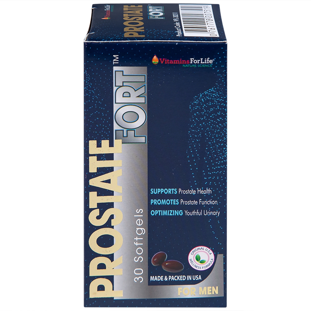 Hình ảnh Viên uống Prostate Fort Vitamins For Life hỗ trợ sức khỏe tuyến tiền liệt nam giới (30 viên)