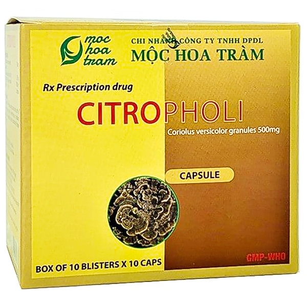 Hình ảnh Thuốc Citropholi Mộc Hoa Tràm tăng cường hệ miễn dịch cơ thể (10 vỉ x 10 viên)