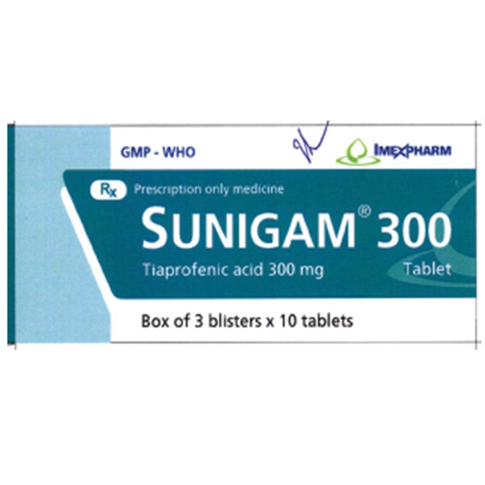 Hình ảnh Thuốc Sunigam 300 Imexpharm điều trị viêm khớp dạng thấp, viêm xương khớp (3 vỉ x 10 viên)