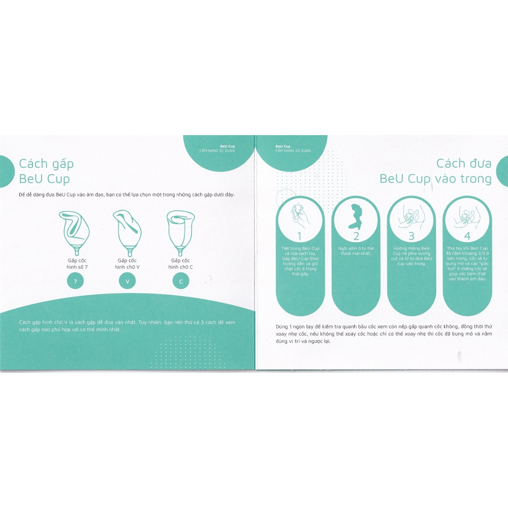 Hình ảnh Cốc nguyệt san BeUCup siêu mềm, kiểm soát mùi hôi, hạn chế viêm nhiễm (45mm x 65mm) 