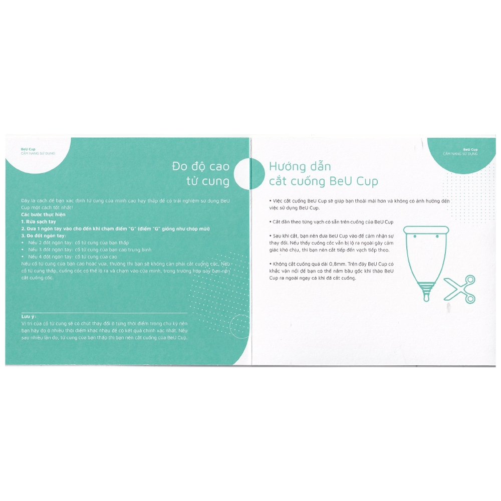 Hình ảnh Cốc nguyệt san BeUCup siêu mềm, kiểm soát mùi hôi, hạn chế viêm nhiễm (45mm x 65mm) 