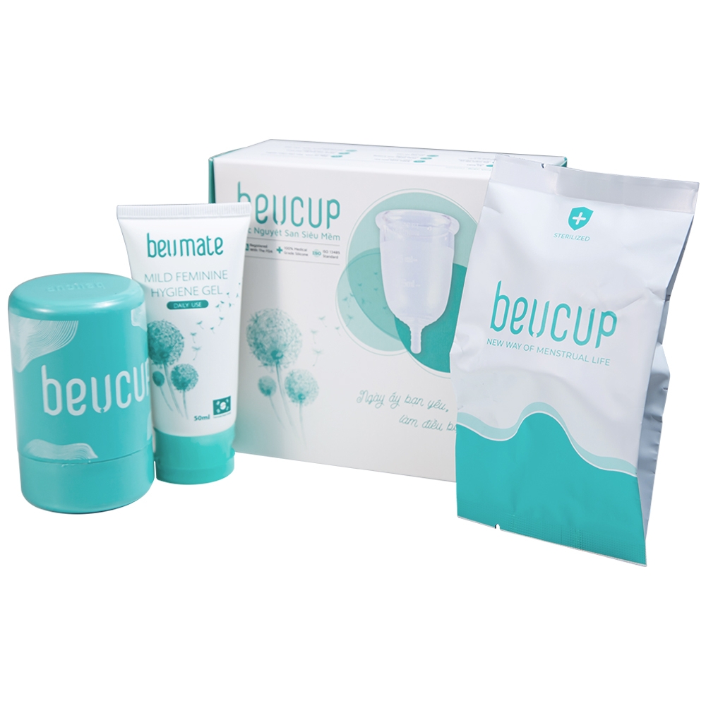 Hình ảnh Cốc nguyệt san BeUCup siêu mềm, kiểm soát mùi hôi, hạn chế viêm nhiễm (45mm x 65mm) 