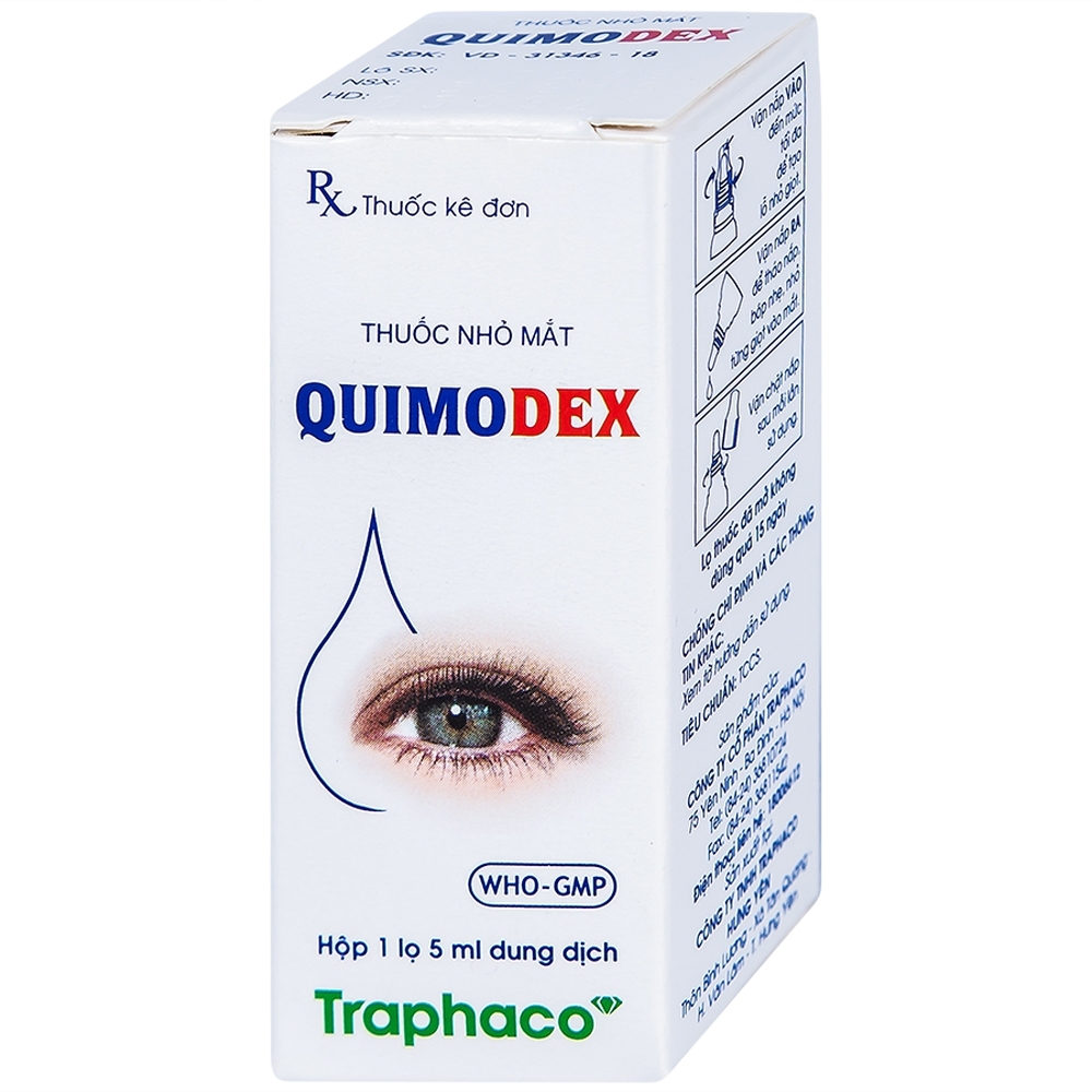 Hình ảnh Thuốc nhỏ mắt Quimodex Traphaco điều trị các chứng nhiễm khuẩn mắt (5ml)