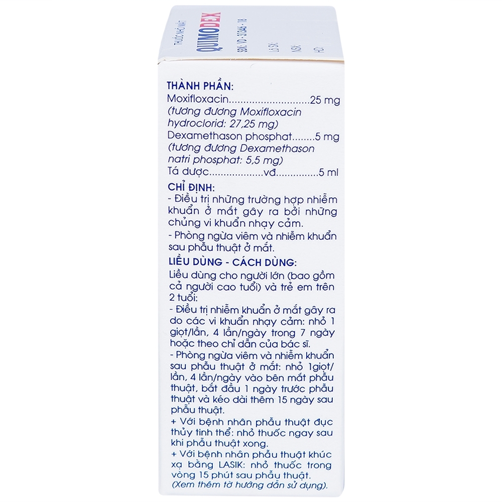 Hình ảnh Thuốc nhỏ mắt Quimodex Traphaco điều trị các chứng nhiễm khuẩn mắt (5ml)