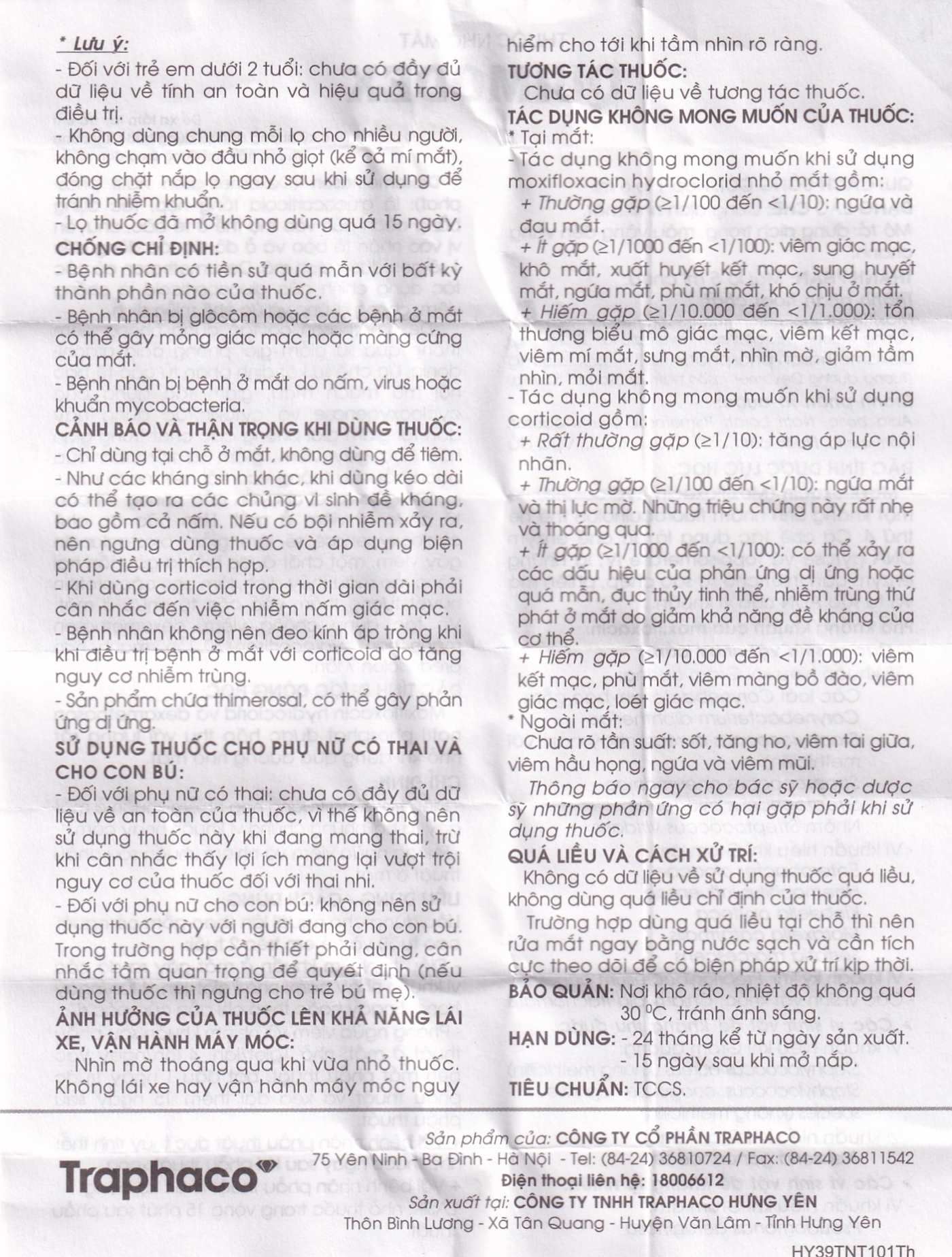 Hình ảnh Thuốc nhỏ mắt Quimodex Traphaco điều trị các chứng nhiễm khuẩn mắt (5ml)