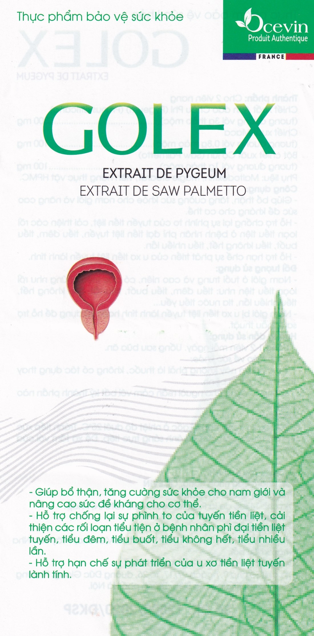 Hình ảnh Viên uống Golex Ocevin bổ thận, tăng cường sức khỏe cho nam giới (30 viên)