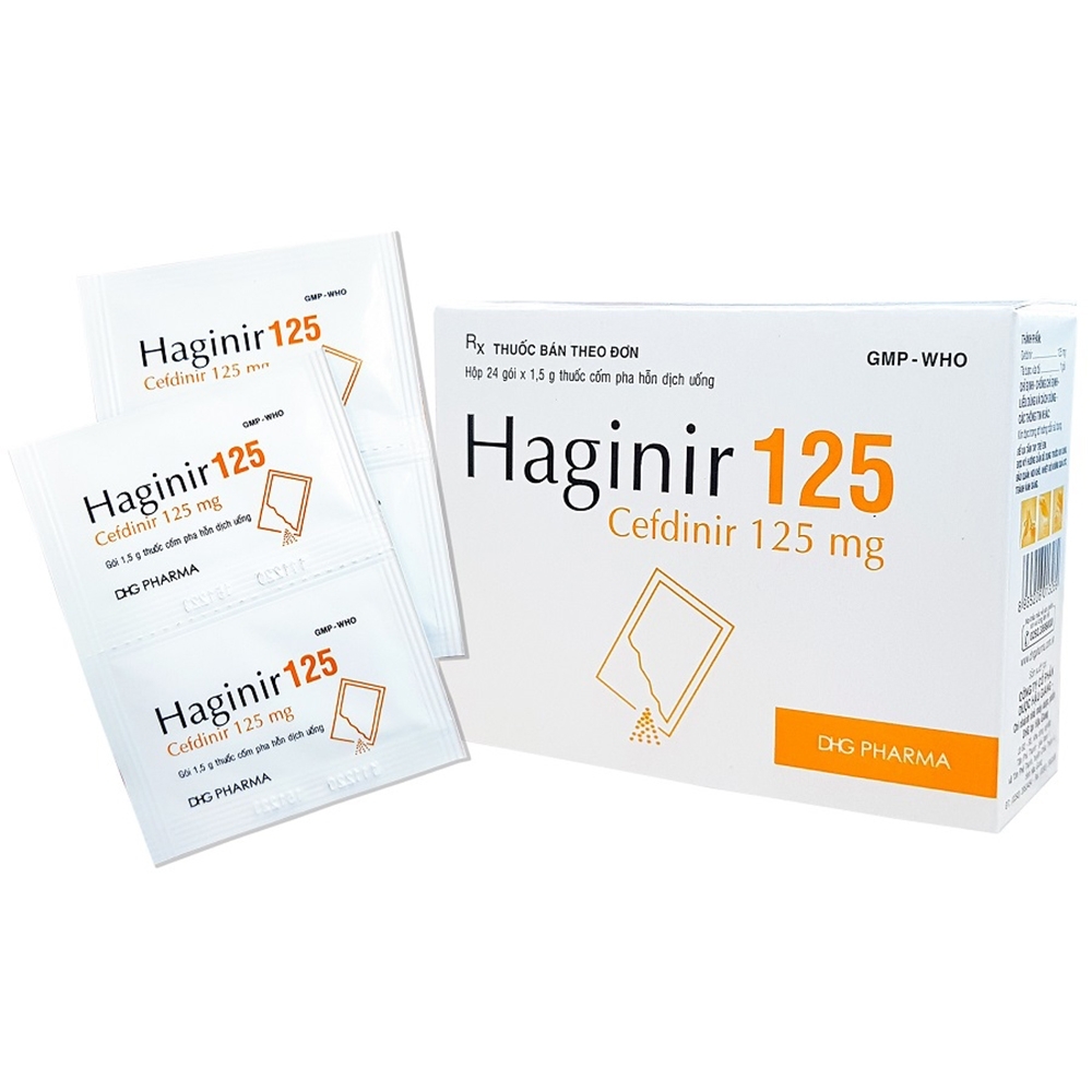 Hình ảnh Cốm Haginir 125 DHG điều trị nhiễm khuẩn (24 gói)