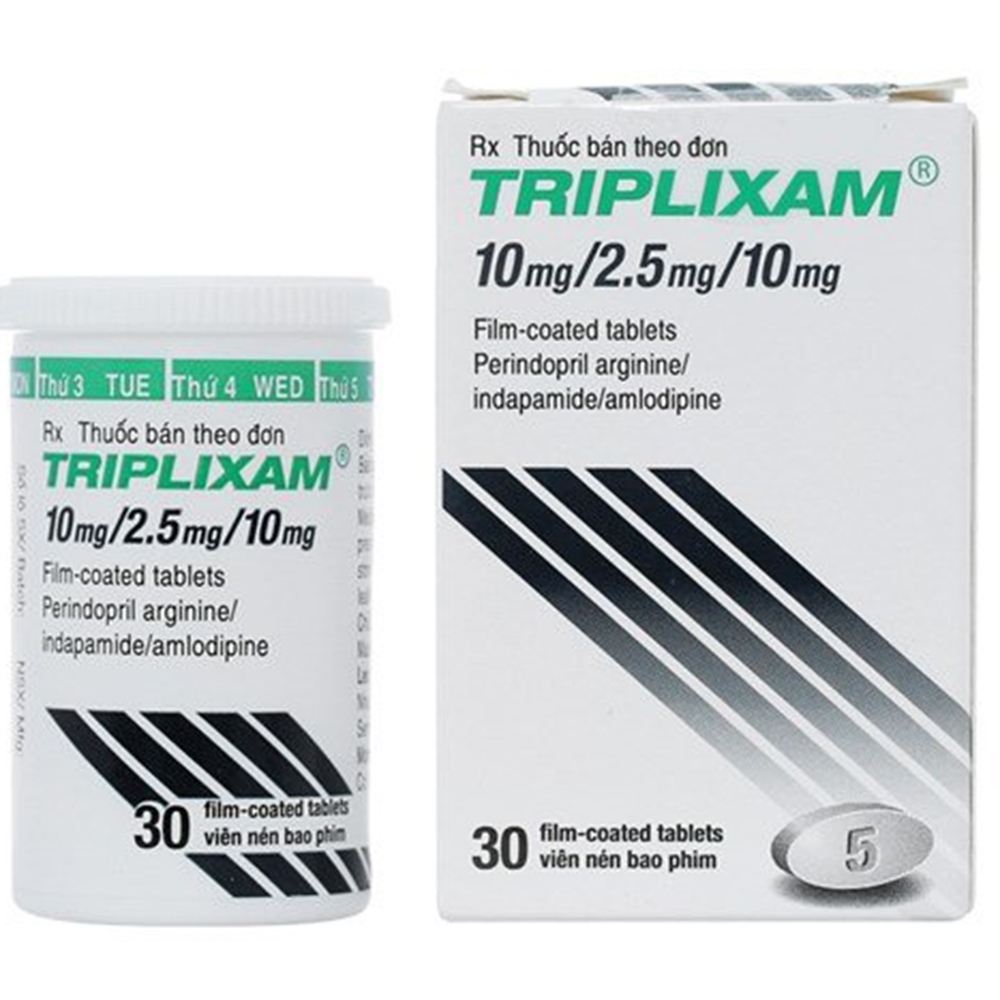 Hình ảnh Thuốc Triplixam 10mg/2.5mg/10mg Servier điều trị tăng huyết áp (30 viên)