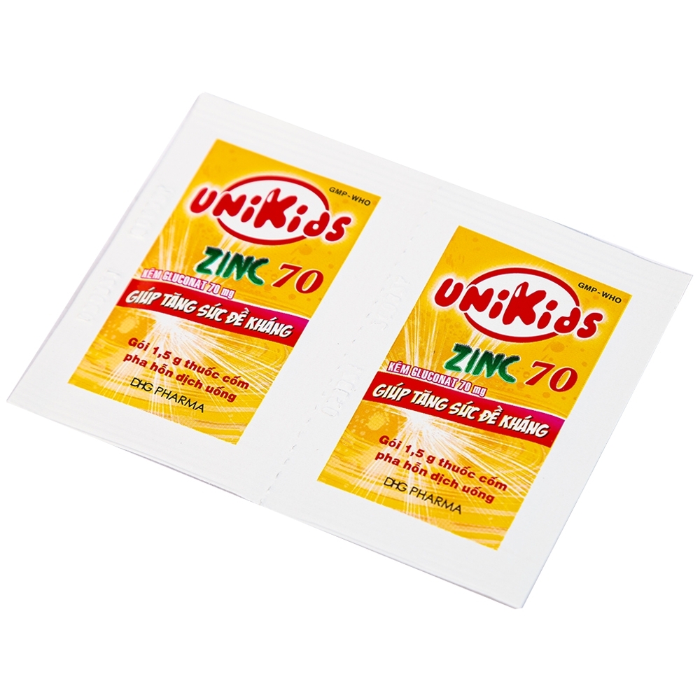 Hình ảnh Cốm Unikids Zinc 70 DHG tăng cường sức đề kháng (24 gói x 1.5g)